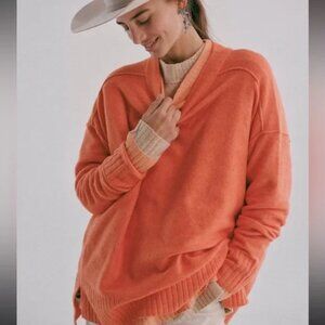 Free PeopleWool Blend Shell Coral Knit Pullover M